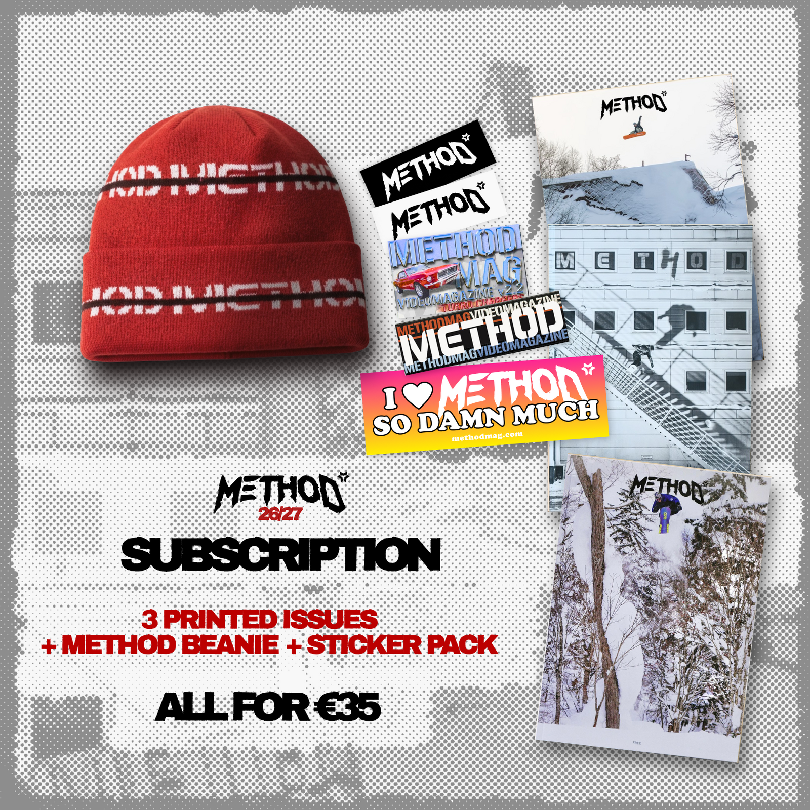 Method Magazine Season 27 - Subscription with Method Beanie & Sticker Pack