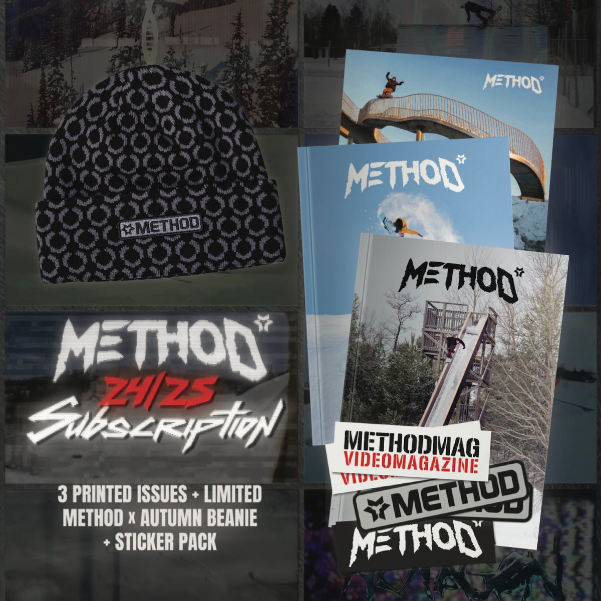 Method Magazine Season 25 (30 Years) - Subscription with Method x Autumn Beanie &amp; Sticker Pack