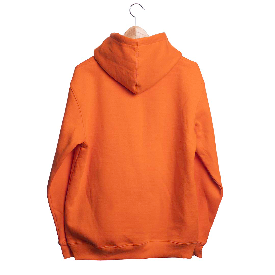 Orange hoodie plain hot sale